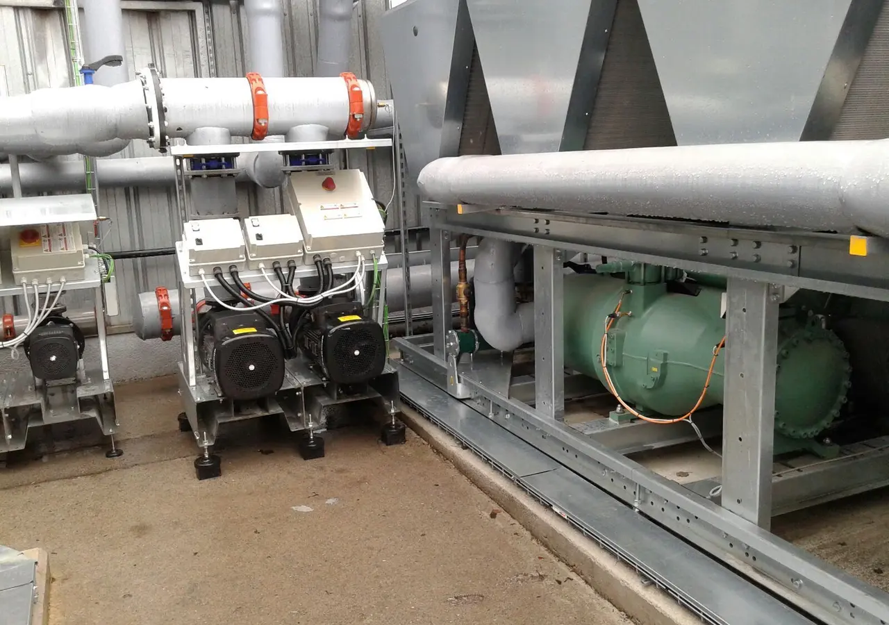 Equipos de una instalación de refrigeración industrial
