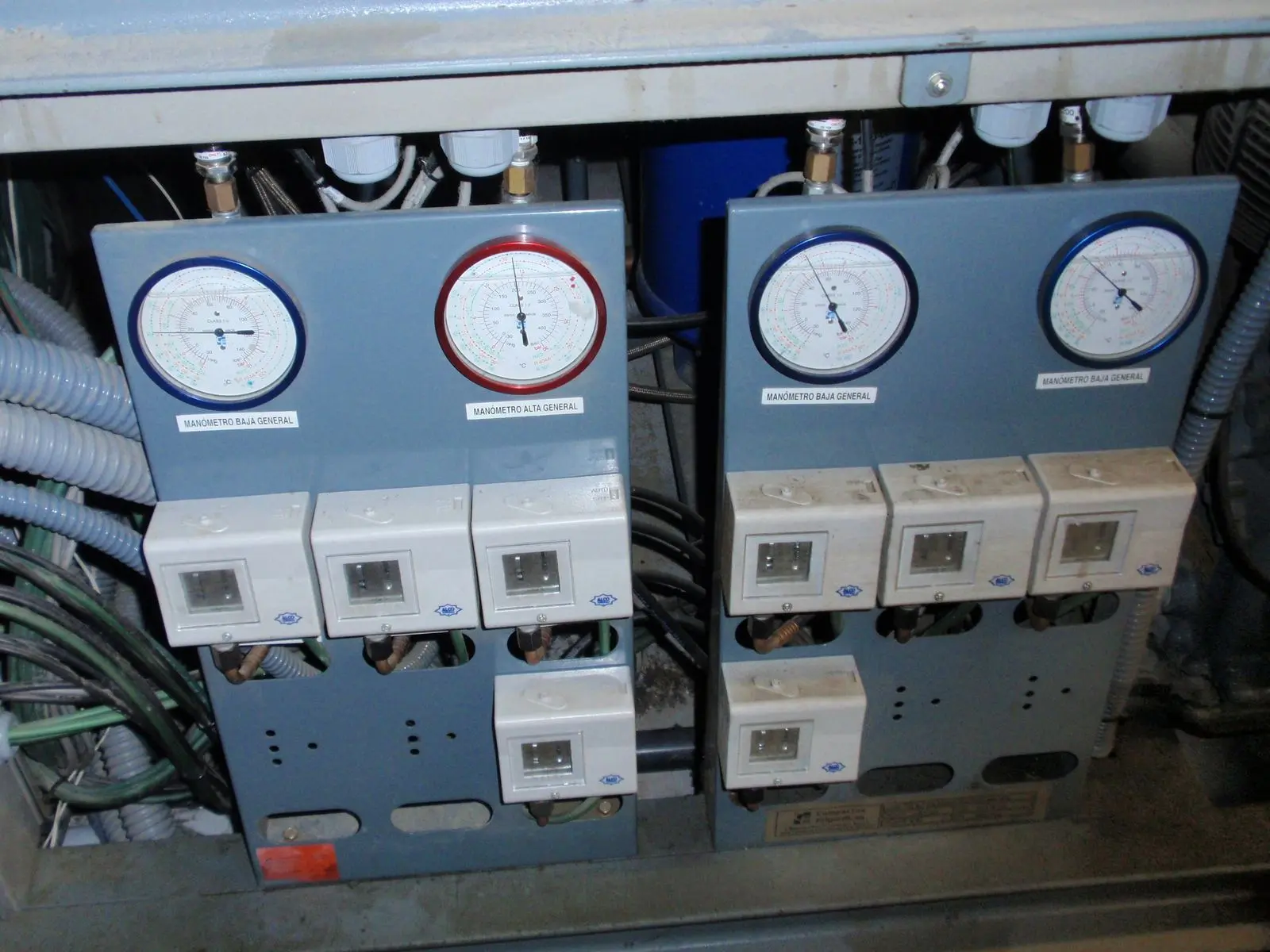 Panel de control de una instalación frigorífica